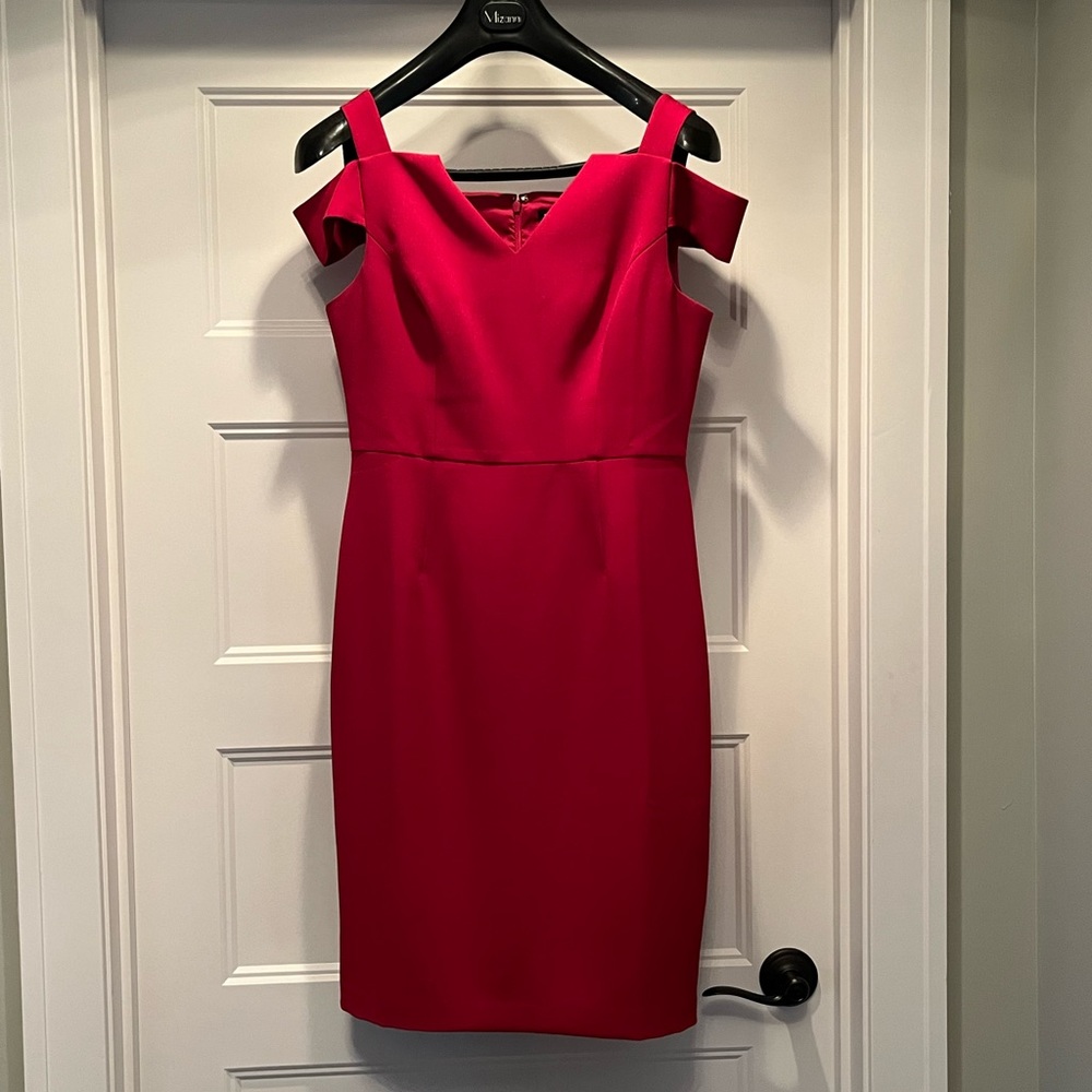 WHBM berry colored sheath dress, like new. Sz 6